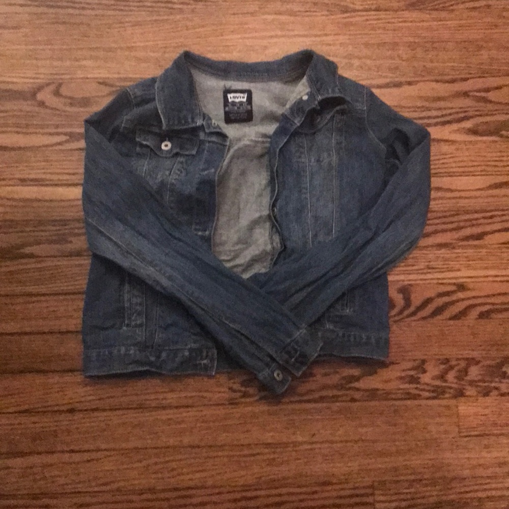 NOT FOR SALE girls Levi’s jean jacket dark denim 14 16